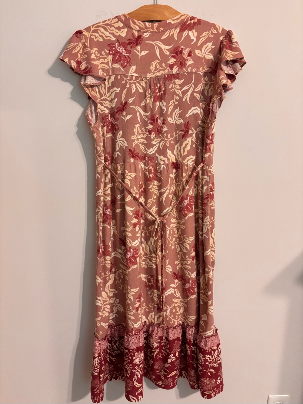 Lucky Brand Flutter sleeve Midi Floral Dress - Picture 3 of 13